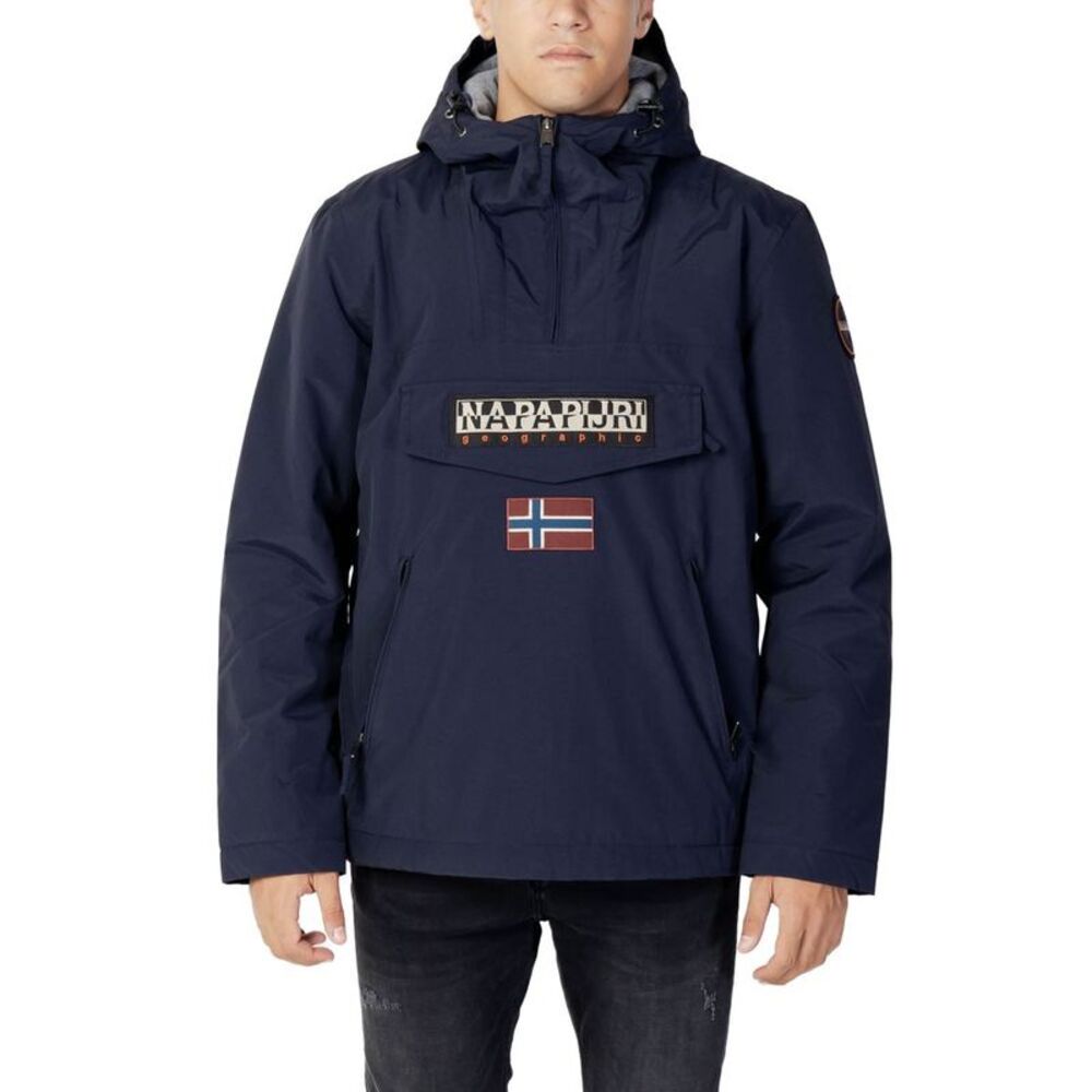 Napapijri Blue Polyester Shell Men's Jacket